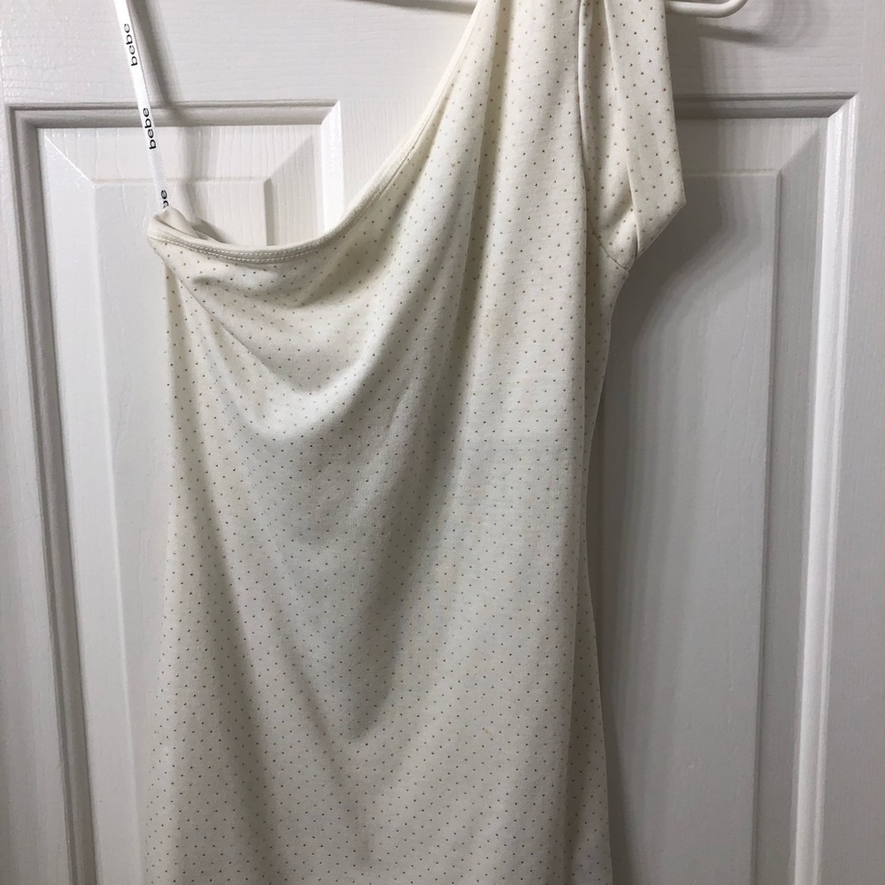Bebe shirt white/cream with gold accents XS